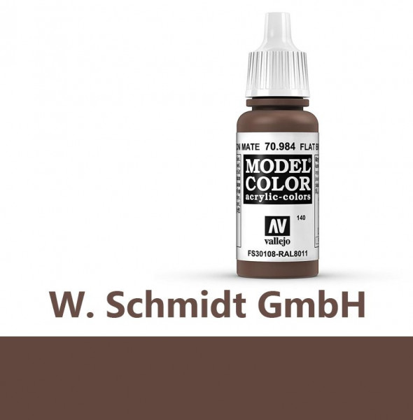Vallejo 770984 - Model Color Farbe Terrabraun, dunkel, Matt, 17