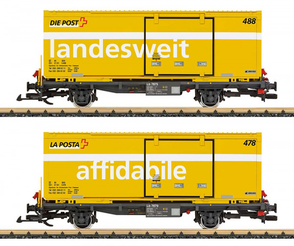 LGB 45886 - Containerwagen-Set Post RhB