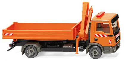 Wiking 067505- MAN TGL Euro 6Pritschen -Lkw mit Ladekran "Kommunal"