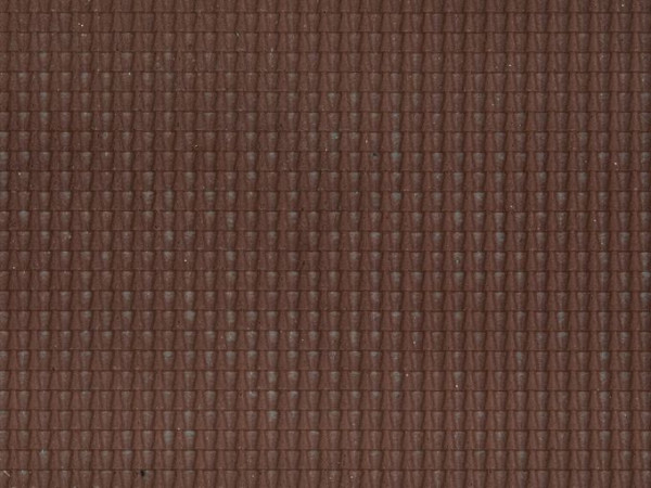 Noch 60351 - Dachpfanne dunkelrot 28 x 10 cm -Strukturfolie 3D