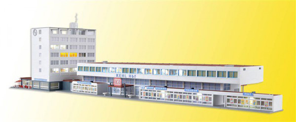 Kibri 37517 - Bahnhof Kehl inkl. Etageninnenbeleuchtung, Funktionsbausatz