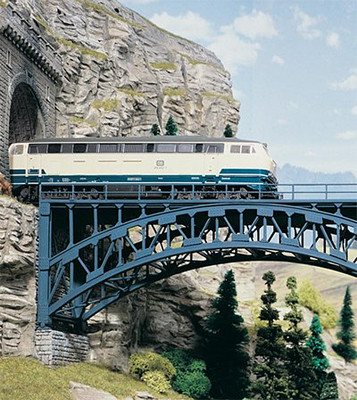 Vollmer 42548 - Schloßbach-Bogenbrücke 260x63x95 mm Fahrbahnbreite 40 mm passend für Märklin C-Gleis