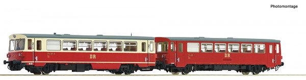 Roco 7700013 - DR Dieseltriebwagen BR 174 001-8 + Beiwagen Ep. 4, fiktive DR-Lackierung