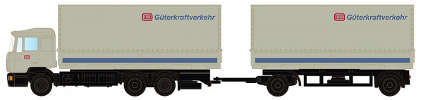LC-Minis - LC4634 - MAN F90, 3-achs Wechselpritschen-Hängerzug DB Güterkraftverkehr