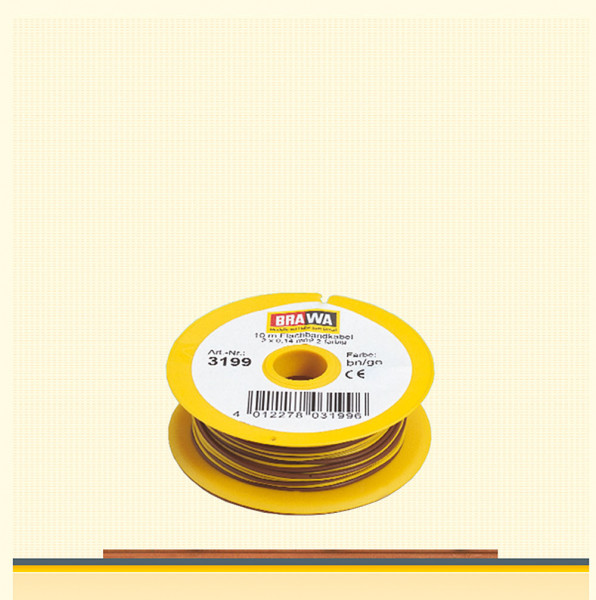 Brawa 32390 - Doppellitze 0,14mm² 25m Spule braun/gelb