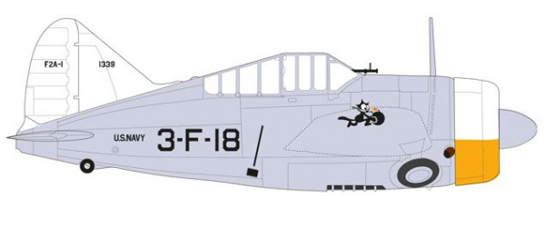 Herpa 81AC082 - Brewster F2A Buffalo, U.S.S. Saratoga 1939