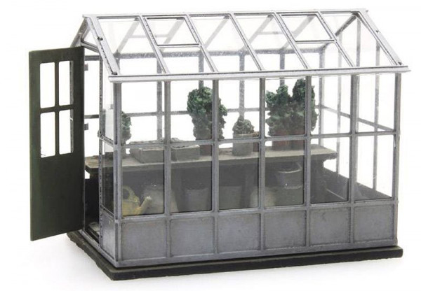 Artitec 316.050 - Gewächshaus, Fertigmodell aus Resin, lackiert