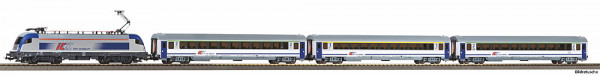 Piko 57116 - Startset Ellok EU 44 + 3 Wg. PKP IC Ep.6, A-Gleis mit Bettung