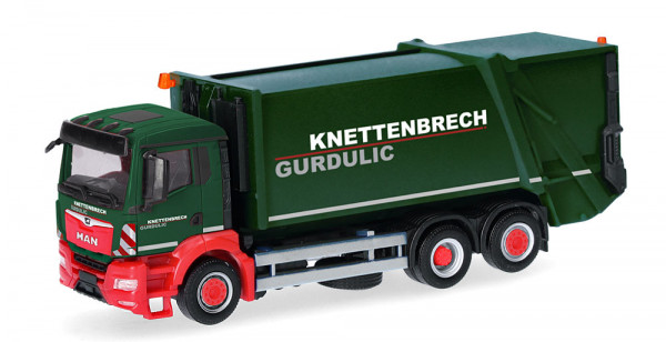 Herpa 319379 - MAN TGS NN Pressmüllwagen FAUN VARIOPRESS "Knettenbrech Gurdulic"