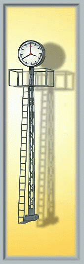 Viessmann 5081 - Beleuchtete Bahnhofsuhr auf Gittermast Höhe: 70 mm