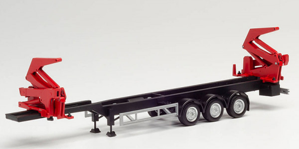 Herpa 076982 - Hammar Container-Seitenlader-Auflieger schwarz