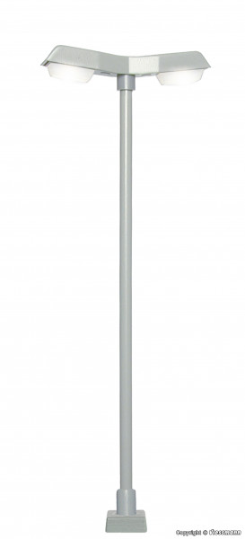 Viessmann 60971 - Straßenleuchte modern, doppelt, Kontaktstecksockel, 2 LEDs weiß
