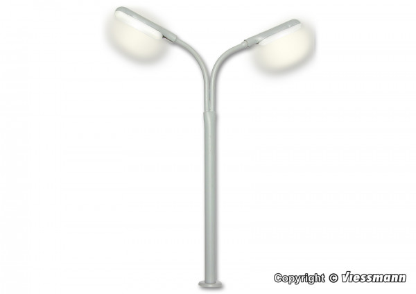 Viessmann 6095 - Peitschenleuchte doppelt, 2 LEDs weiß