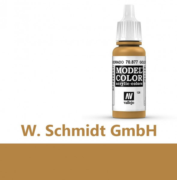 Vallejo 770877 - Model Color Farbe Goldbraun, Matt, 17 ml