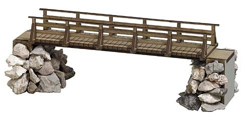 Busch 1497 - Holzbrücke Echtholz Lasercut Modell Bausatz