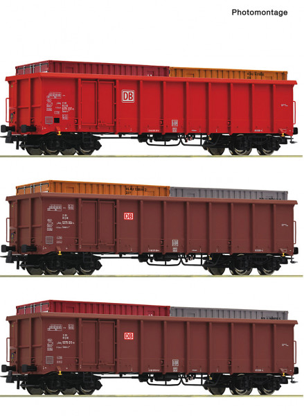 Roco 6600291 - DB-AG 3er Set Eanos DB-AG + Container E6