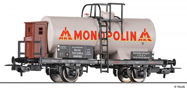 Tillig 77078 - DRG Kesselwagen mit Bremserhaus Ep.2, "Monopolin"