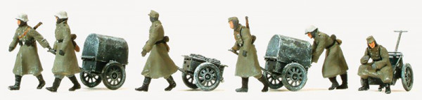 Preiser 16592 - Infanterie gehend. Winteruniform Infanteriekarren If 8, Deutsches Reich 1939-45 Baus