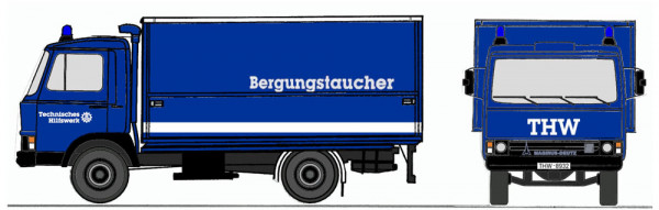 Loewe 4100 - Iveco Magirus "Zeta" 90M5 - GW des THW "Tauchergruppe"