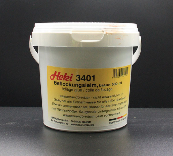 Heki 3401 - Beflockungsleim, braun, 500ml