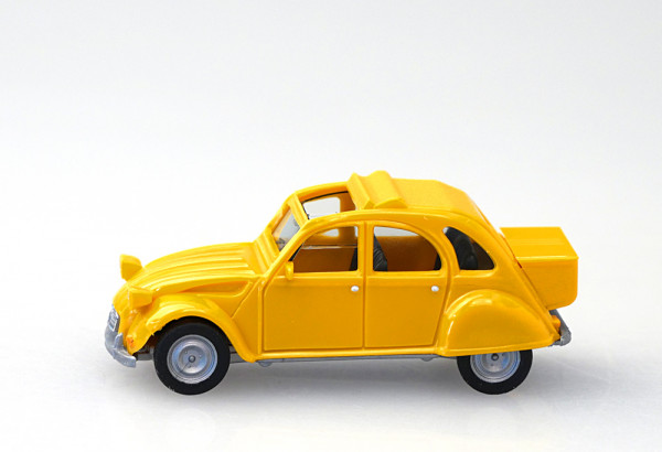 Herpa 027632-006 - Citroen 2CV mit Queue, jaune mimosa